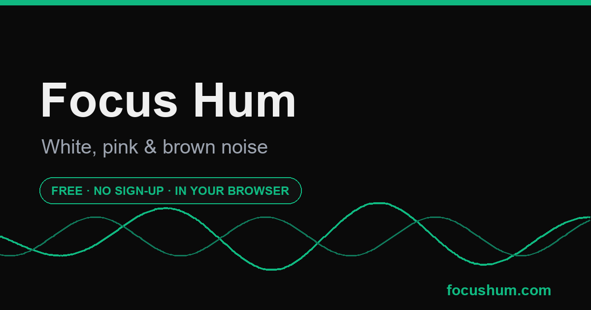 Pink Ambient Hum Free White, Pink & Brown Noise Generator | Focus Hum